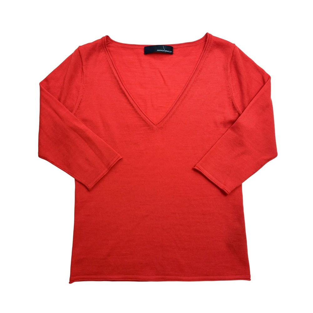 Women’s V-Neck Sweater - Red